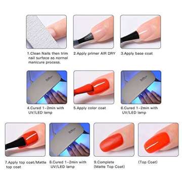 MEET ACROSS Nude Gel Nail Polish Set 6 Colors for Home Manicures