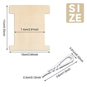 100 Pcs Flat Ribbon Organizer Set Including 50 Pcs Cardboard Ribbon Holder Spools Thread Yarn Floss ...