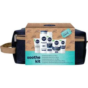 NIVEA MEN Complete Collection Skin Care Set for Sensitive Skin, 5 Pieces