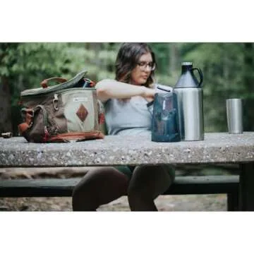 Vapur Collapsible Water Bottle With Carabiner, Compact Bottle Folds Flat For Hydration On The Go, Ideal for Traveling, Hiking or Camping, 16 Ounce, Cool Grey, Pack of 1