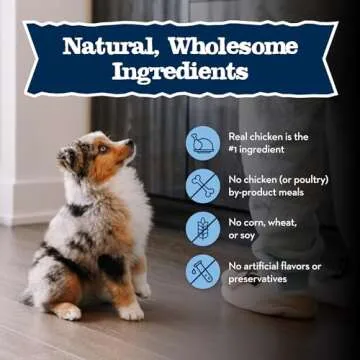 Blue Buffalo Baby Blue Natural Dry Food for Puppies, Healthy Growth Formula with DHA, Savory Chicken Recipe, 11-lb. Bag