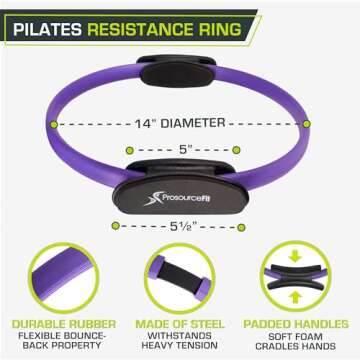 The ProsourceFit Resistance Ring Enhances Pilates Workouts with Light Resistance to Help Tone and Strengthen Your Entire Core and Body