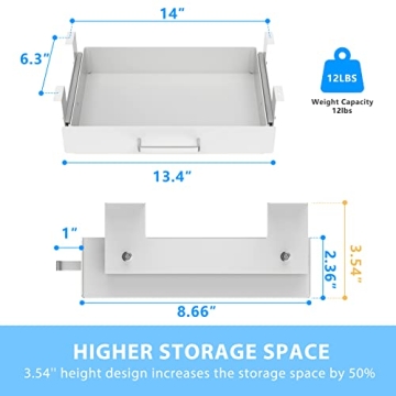 Gome Under Desk Pull-Out Drawer for Space Saving
