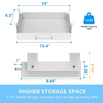 Gome Under Desk Pull-Out Drawer for Space Saving