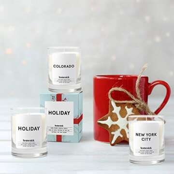 Homesick Holiday Mini Scented Candle (10 to 12 hr Burn Time) 1.5 oz