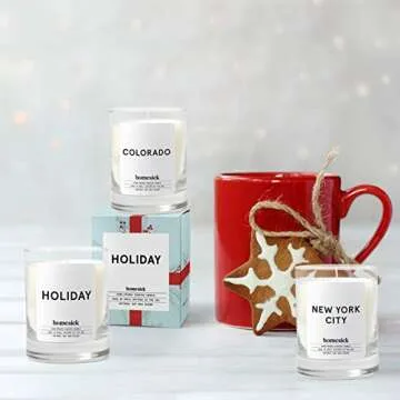 Homesick Holiday Mini Scented Candle (10 to 12 hr Burn Time) 1.5 oz