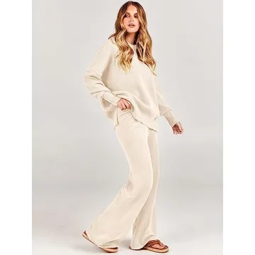 ANRABESS Sweatsuit Trendy Cozy 2 Piece Fall Set