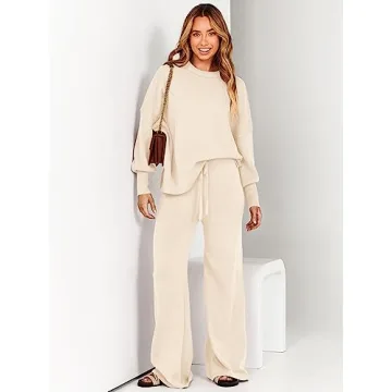 ANRABESS Sweatsuit Trendy Cozy 2 Piece Fall Set
