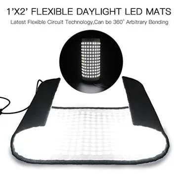 FOSITAN FL-3060 2nd Gen Video Lighting 30x60cm Flexible LED Light Panel on Fabric Daylight 5000K 384 SMD LED Studio Lighting for Video Recording YouTube Photography Shooting