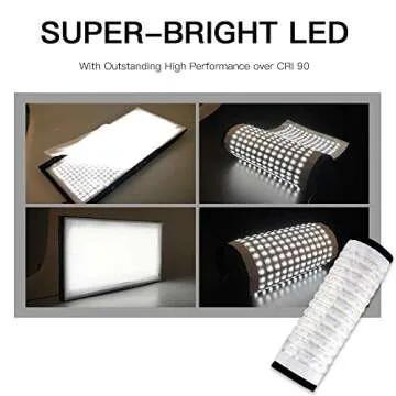 FOSITAN FL-3060 2nd Gen Video Lighting 30x60cm Flexible LED Light Panel on Fabric Daylight 5000K 384 SMD LED Studio Lighting for Video Recording YouTube Photography Shooting
