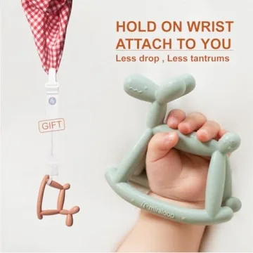Miraloop Silicone Rocking Teether for Infants 0-18 Months