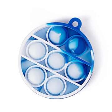 BINGLALA 5Pcs Mini Pop Keychain Fidget Toy - Sensory Stress Reliever for Kids & Adults