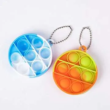 BINGLALA Mini Pop Keychain Fidget Toy - Fun for All Ages