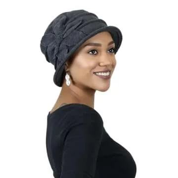 Stylish Fleece Flower Cloche Hat for Women Ideal for Chemo Support