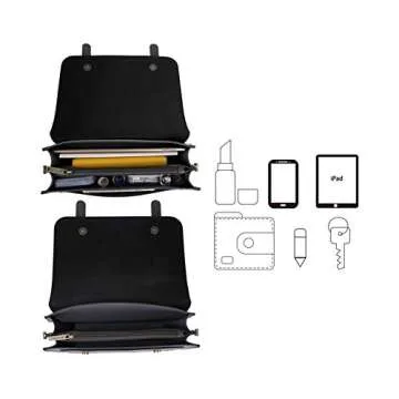 Stylish ECOSUSI Crossbody Bag in Vegan Leather