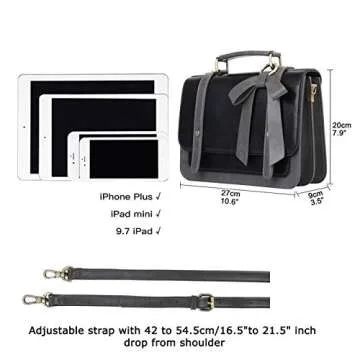 Stylish ECOSUSI Crossbody Bag in Vegan Leather