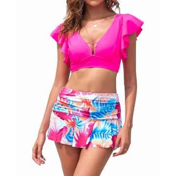 Pfreesea High Waisted Tankini Swimsuit for Women