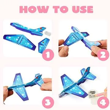 JOYIN 28 Pack Foam Airplanes and Valentine's Cards