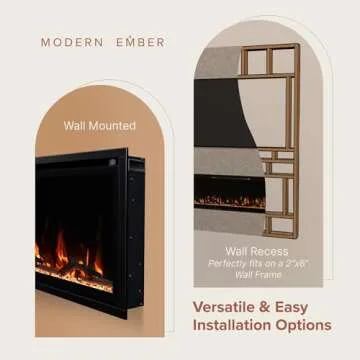 Modern Ember Aerus Smart Electric Fireplace - Elegant & Functional