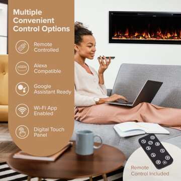 Modern Ember Aerus Smart Electric Fireplace - Elegant & Functional