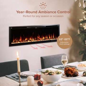 Modern Ember Aerus Smart Electric Fireplace - Elegant & Functional