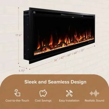 Modern Ember Aerus Smart Electric Fireplace - Elegant & Functional