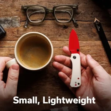 CIVIVI Baby Banter Pocket Knife for EDC, Ben Petersen Folding Knife with 2.34 in Nitro V Steel Blade G10 Handle, Titanium Thumb Stud Opener C19068S-7(Red)