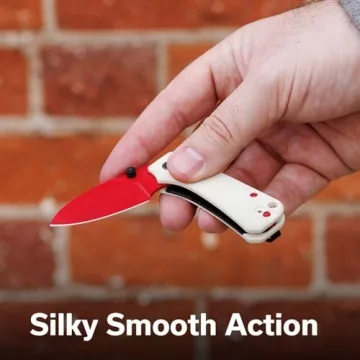 CIVIVI Baby Banter Pocket Knife for EDC, Ben Petersen Folding Knife with 2.34 in Nitro V Steel Blade G10 Handle, Titanium Thumb Stud Opener C19068S-7(Red)