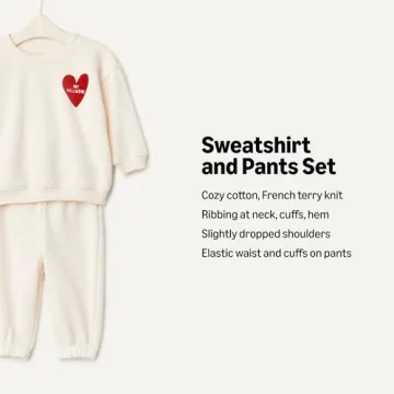 Amazon Essentials X Sofia Grainge Cozy Sweatshirt & Pant Set for Toddlers