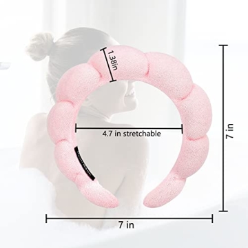 Fluffy Spa Headband for Women - 2 Pack Skincare & Shower Accessory