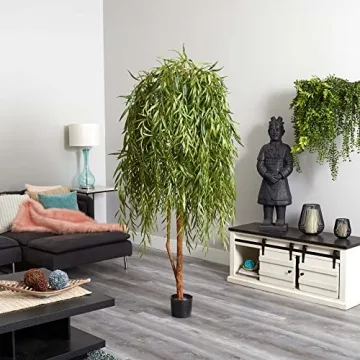 Nearly Natural 7ft Willow Artificial Silk Tree for Home Decor