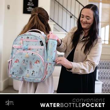 Simple Modern Medium Disney Toddler Backpack for School Girls and Boys | Kindergarten Elementary Kids Backpack | Fletcher Collection | Kids - 15" tall | Princess Rainbows