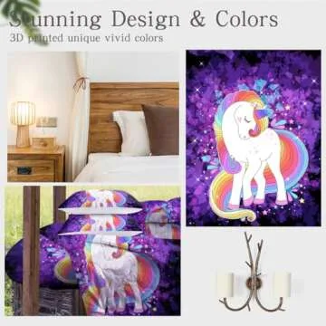 Sleepwish Unicorn Comforter Set for Girls - 4 Pieces