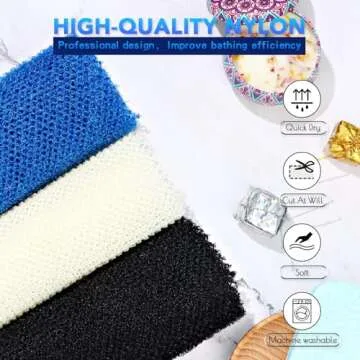 UJFQBH African Net Bath Sponge - Exfoliating Shower Tool