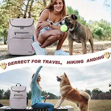 BAGLHER Dog Travel Bag Backpack, Airline Approved Pet Supplies Backpack, Dog Travel Backpack with 2 Silicone Collapsible Bowls and 2 Food Baskets BLW