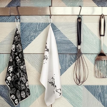 Bencailor Skull Kitchen Towels for Halloween Fun