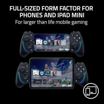Razer Kishi Ultra Gaming Controller for Android, iPhone 15 & 16 Series, iPad Mini A17 Pro & 6 (USB C): Pro Controls - Ergonomic Grip - Stream PC, Xbox, PS5 Games on Mobile, Phone, Tablet (Renewed)