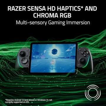 Razer Kishi Ultra Gaming Controller for Android, iPhone 15 & 16 Series, iPad Mini A17 Pro & 6 (USB C): Pro Controls - Ergonomic Grip - Stream PC, Xbox, PS5 Games on Mobile, Phone, Tablet (Renewed)