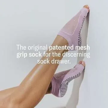 SHASHI Ballet Tie Grip Socks for Women – Non Slip Socks – Socks with Grips for Women – Velvet Ribbon Socks – Grip Socks