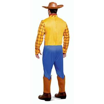 Disguise Men's Disney Pixar Toy Story and Beyond Woody Classic Costume, Yellow/Black/White/Brown, XX-Large