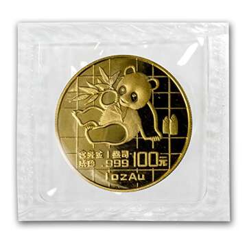 1989 CN China 1 oz Gold Panda Large Date BU Sealed Coin - 1 OZ Brilliant Uncirculated