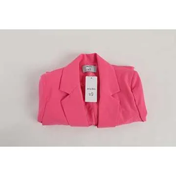 Imily Bela Women's Long Sleeve Open Front Coat in A-hot Pink