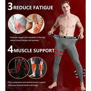 Boyzn Men's 2 Pack Compression Pants Cool Dry Workout Running Tights Workout Base Layer Leggings Black/Gray-S