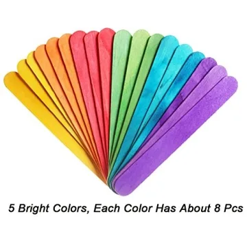 Vibrant PAXCOO 100 Colored Wood Craft Sticks for Everyone