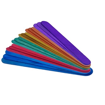 Vibrant PAXCOO 100 Colored Wood Craft Sticks for Everyone