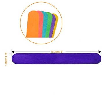 Vibrant PAXCOO 100 Colored Wood Craft Sticks for Everyone