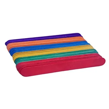 Vibrant PAXCOO 100 Colored Wood Craft Sticks for Everyone