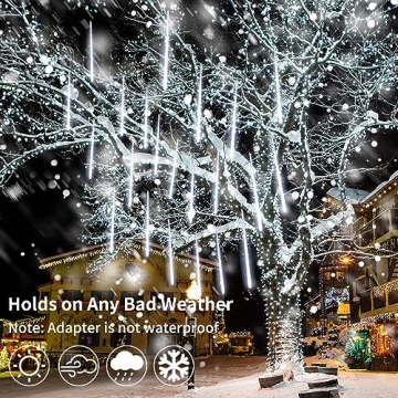 JJGoo Meteor Shower Rain Lights: 10 Tube 240 LEDs