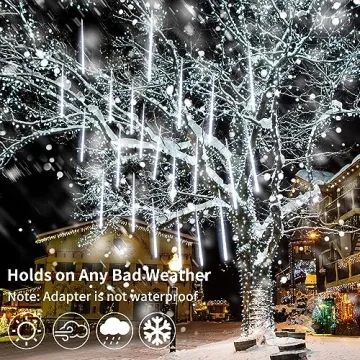 JJGoo Meteor Shower Rain Lights: 10 Tube 240 LEDs