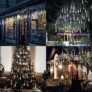 JJGoo Meteor Shower Rain Lights: 10 Tube 240 LEDs